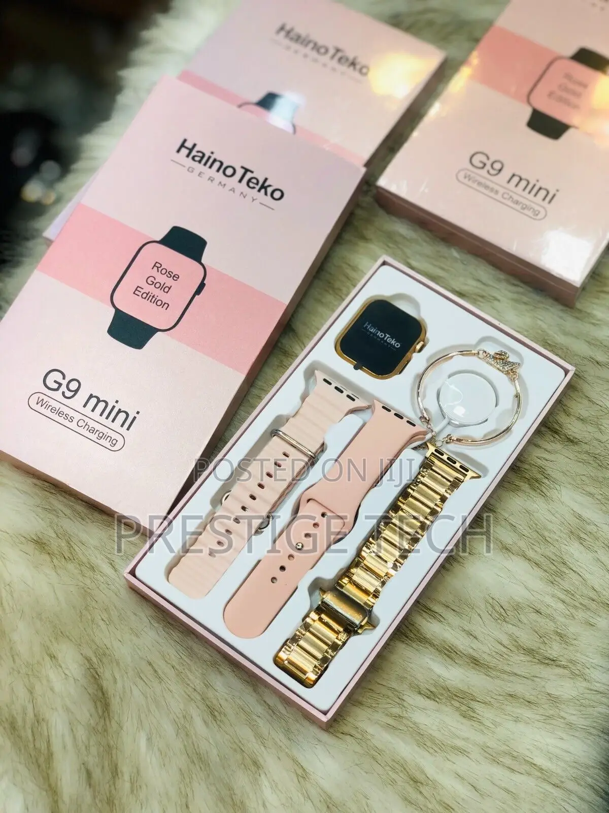 Haino Teko G9 Mini Ladies Smart Watch Watch Combo Rose Gold