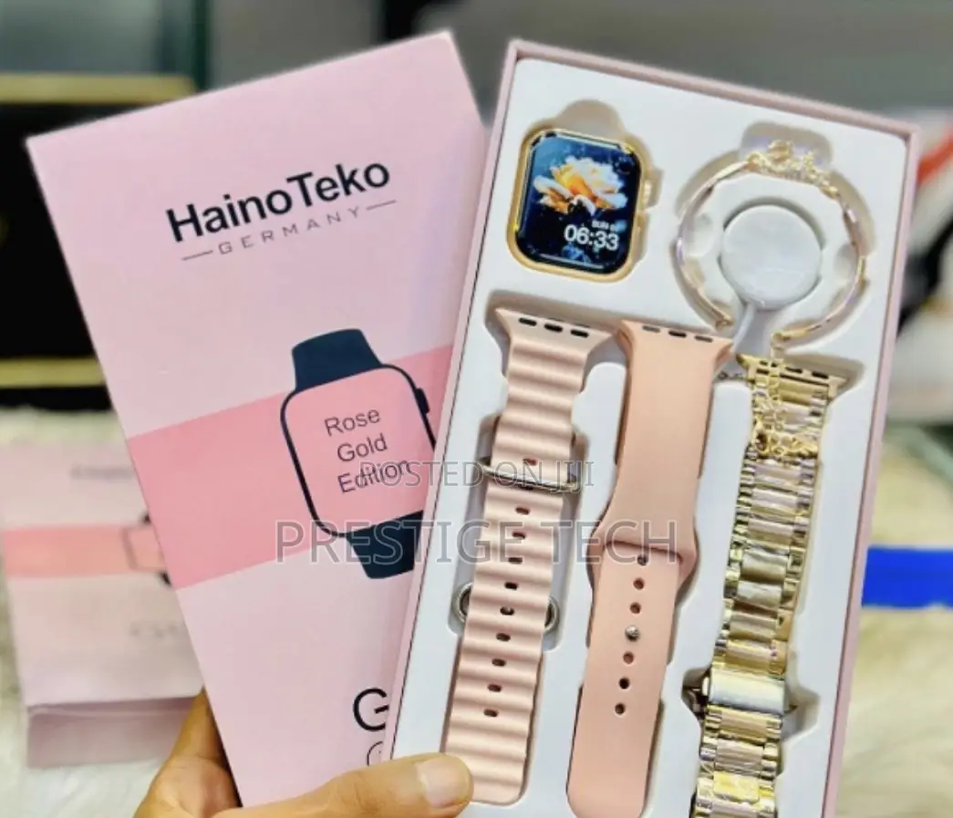 Haino Teko G9 Mini Ladies Smart Watch Watch Combo Rose Gold
