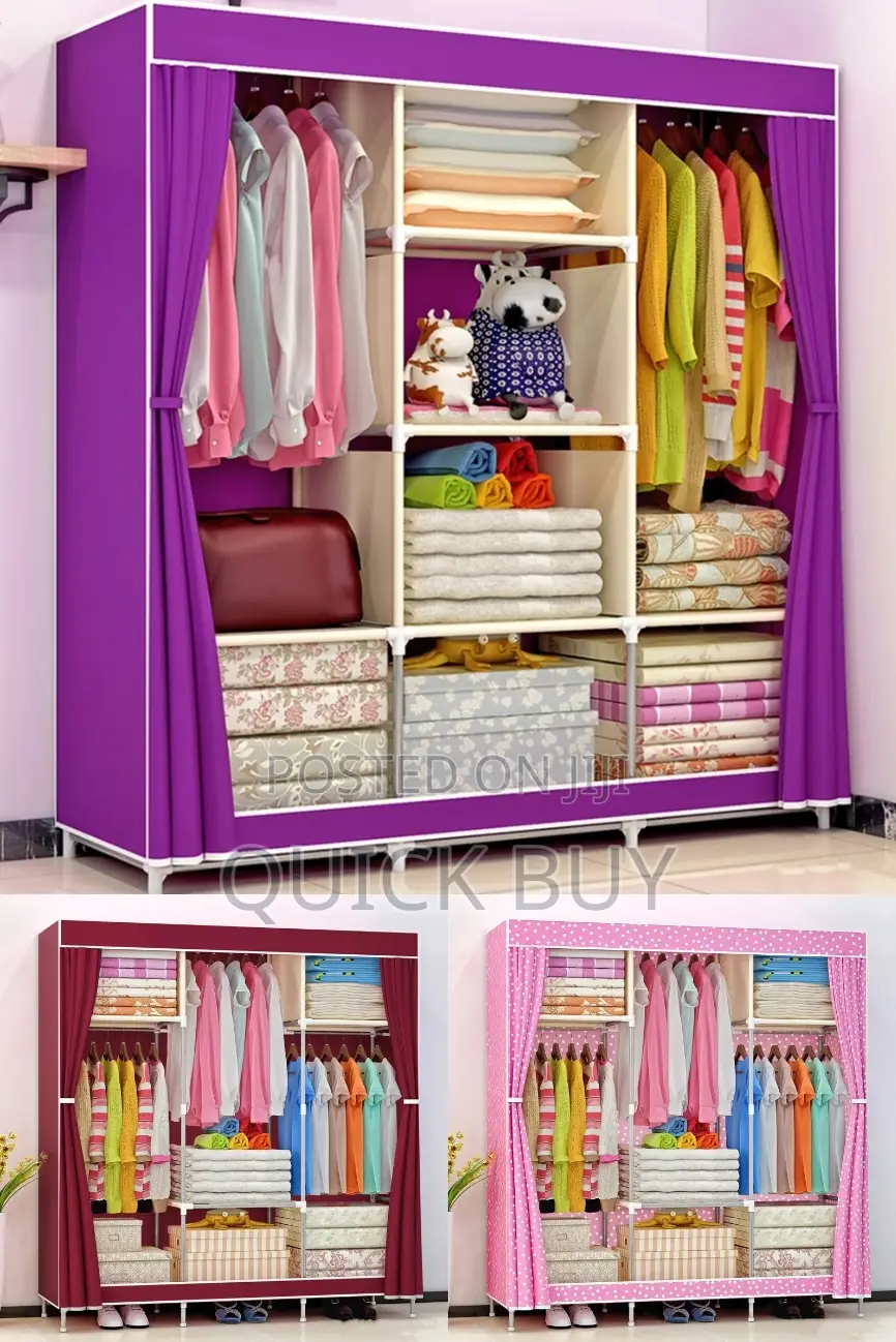 Simple Easy Wardrobe Reinforce With Steel Pipes
