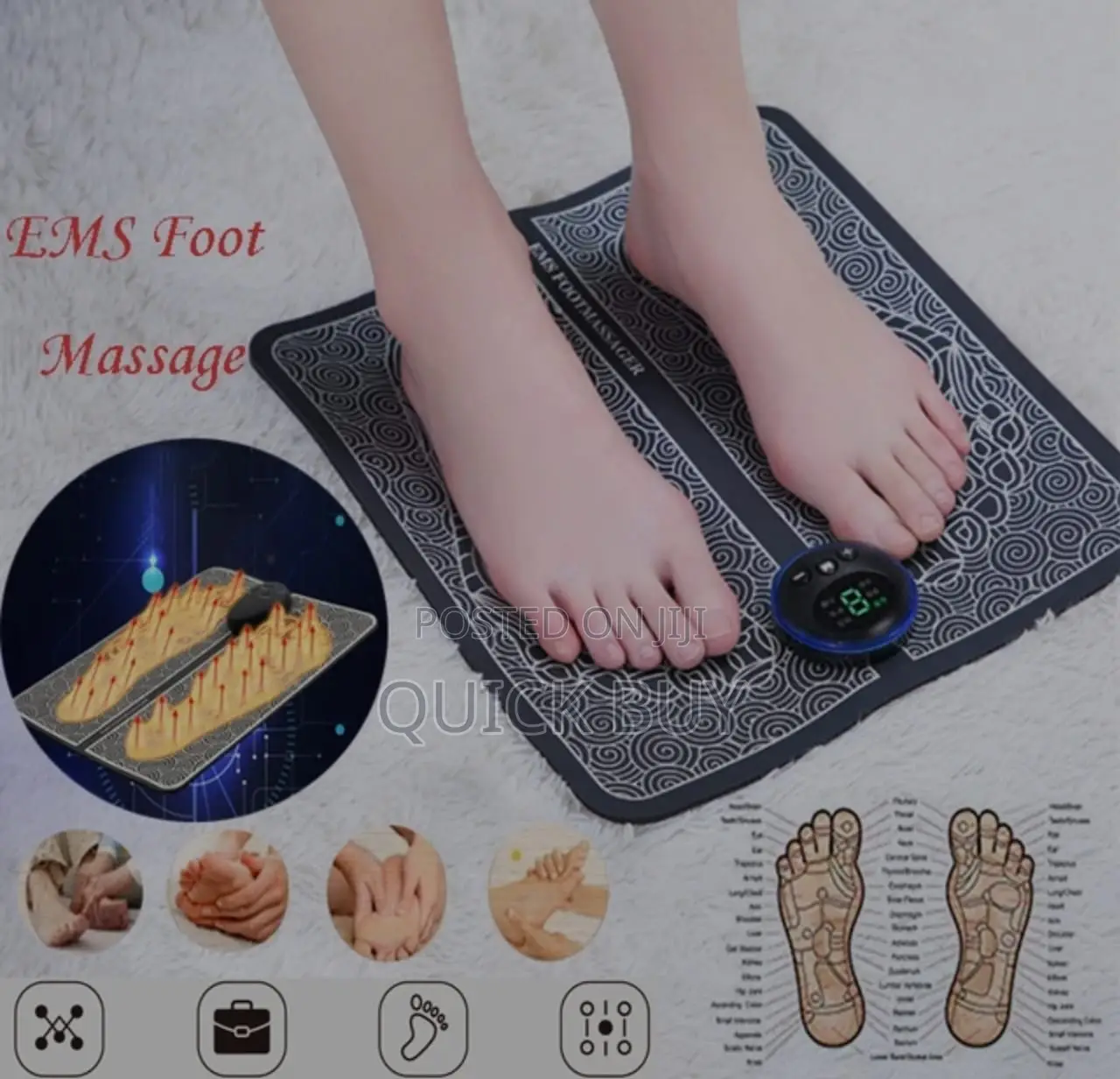 LCD Display Foot Massage Mat