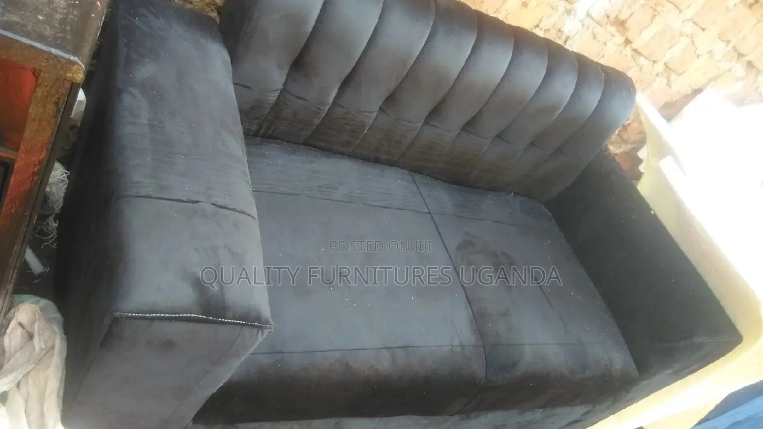 2 Seater Sofa Seat in Black Color