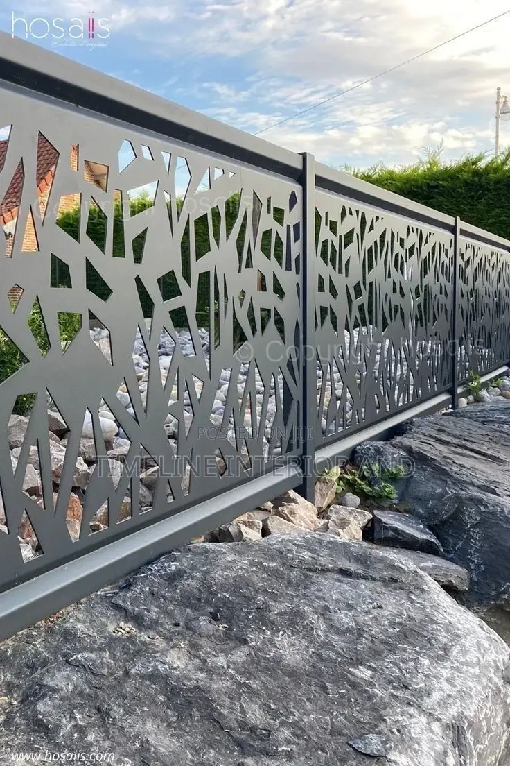Metallic CNC Perforated Design.
