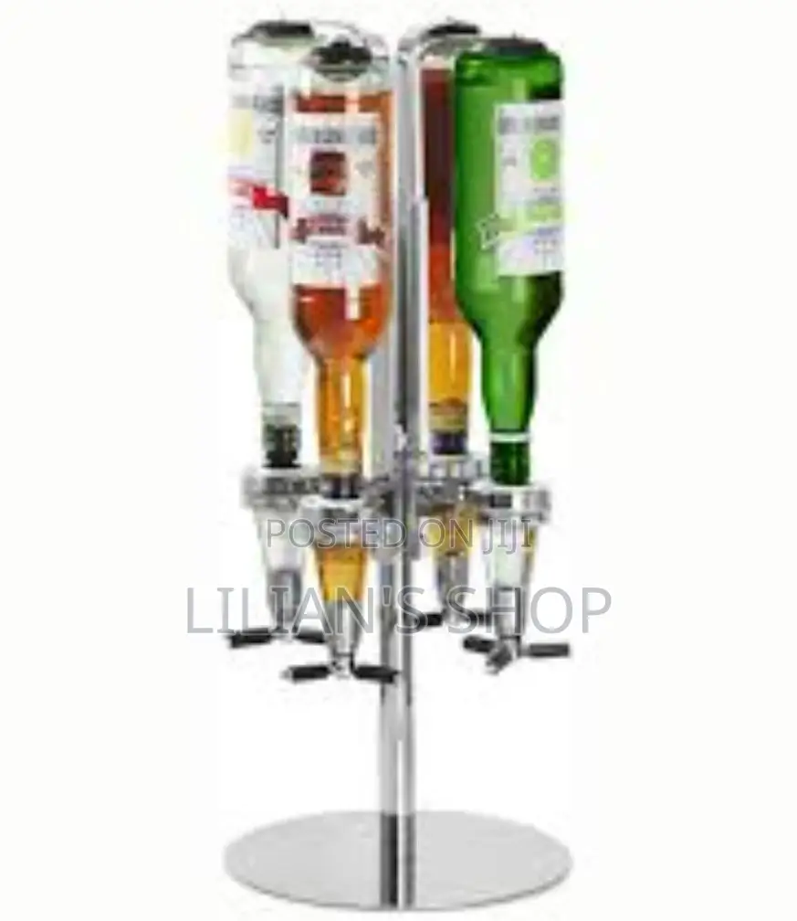 4 Bottle Rotating Wine Bottle Despenser