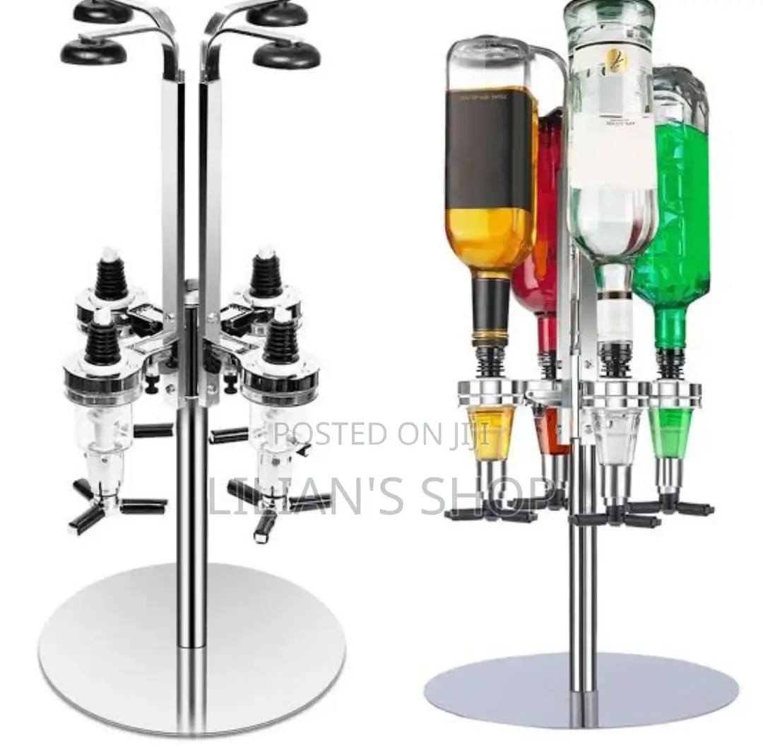 4 Bottle Rotating Wine Bottle Despenser