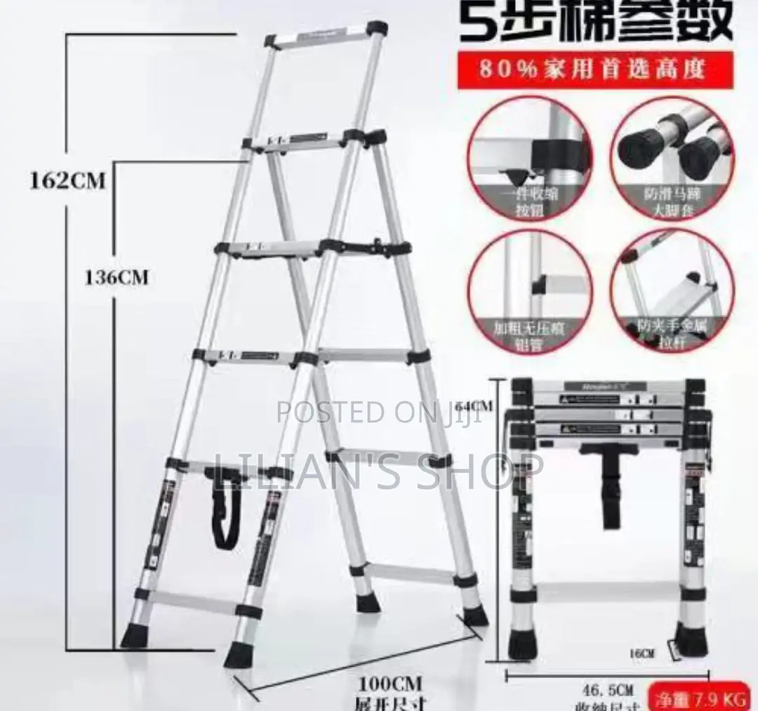 Telescopic Extension Aluminum Ladder
