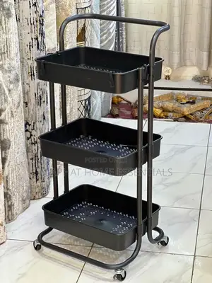 3 Layer Movable Trolley For Kitchen And Bathroom