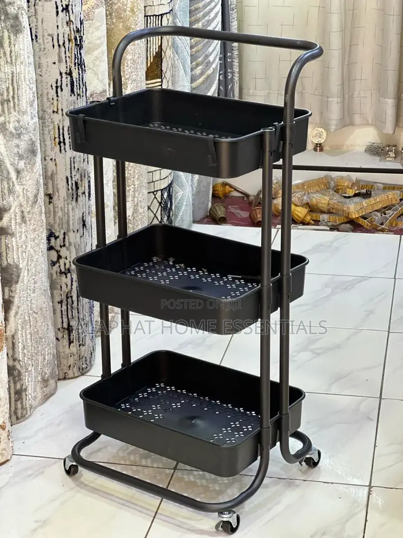 3 Layer Movable Trolley For Kitchen And Bathroom