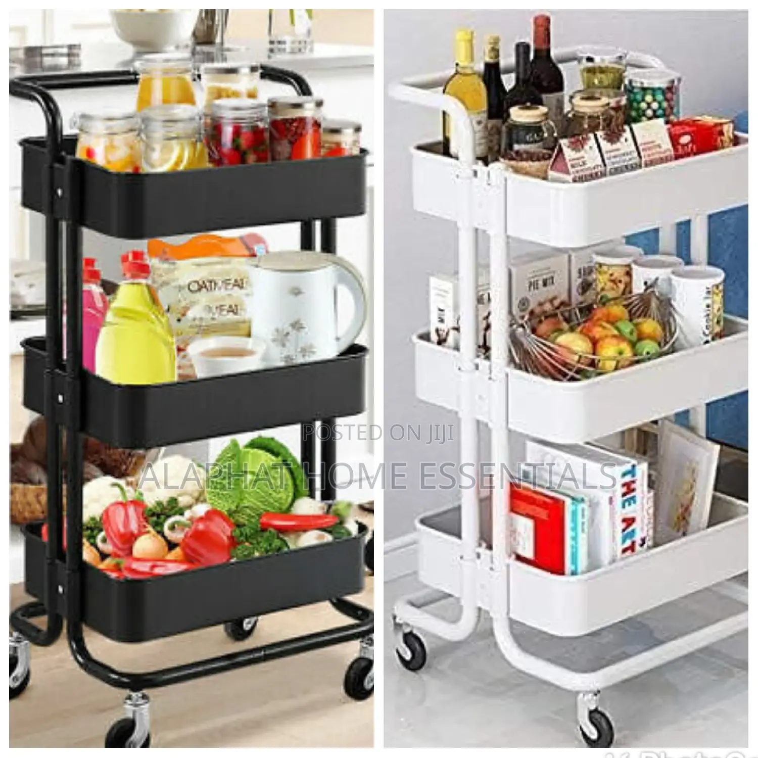 3 Layer Movable Trolley For Kitchen And Bathroom