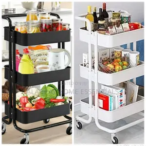3 Layer Movable Trolley For Kitchen And Bathroom