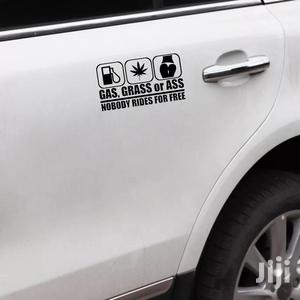 Black 15X8.4CM GAS GRASS OR ASS Nobody Rides For Free Car Vinyl Decal