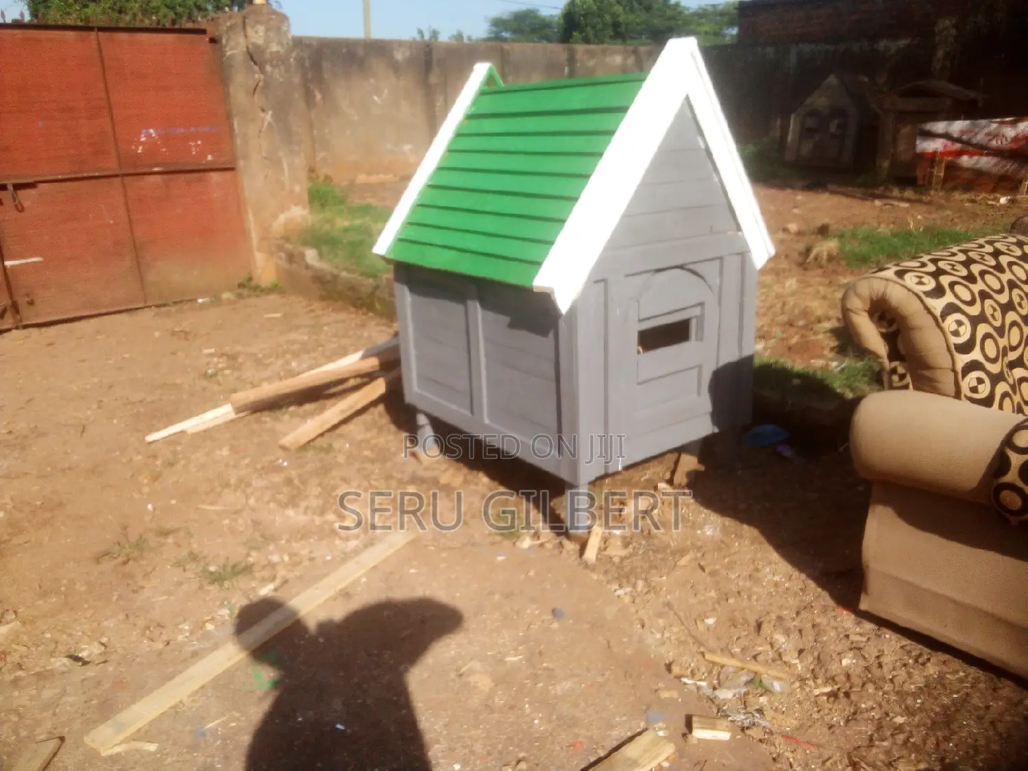 Grean and Gray Dog House Available