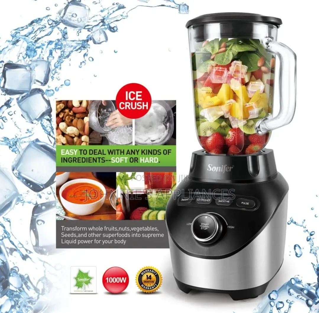 Sonifer Supper Blender Ice Crush Commercial 1000wats