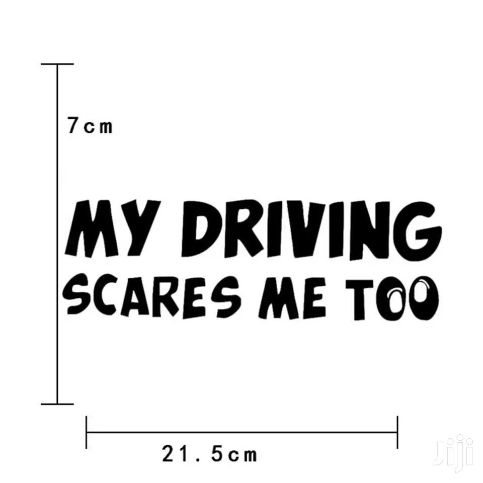 My Driving Scares Me Too Warning Auto Reflective Decals Car-sticker