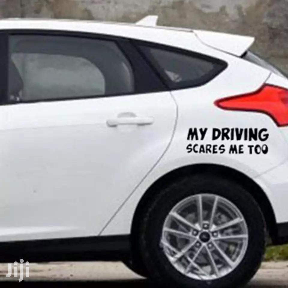 My Driving Scares Me Too Warning Auto Reflective Decals Car-sticker