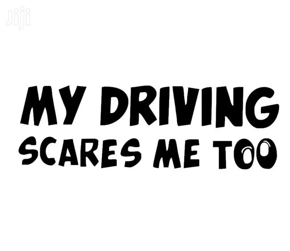 My Driving Scares Me Too Warning Auto Reflective Decals Car-sticker