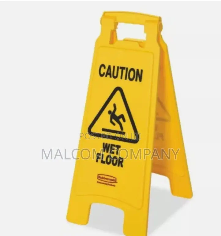 Wet Floor Sign Post Yellow