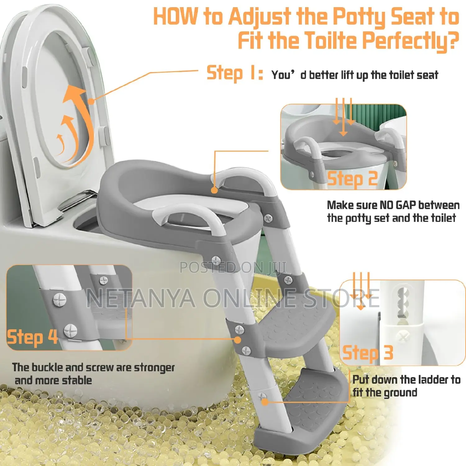 Kids Toilet Training Seat(Ladder)