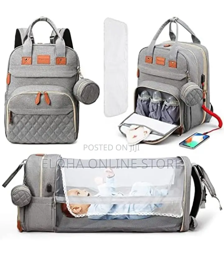 Diaper Bag Backpack, With Bassinet Stroller Straps