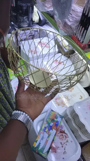 Gold Round Fruit Basket