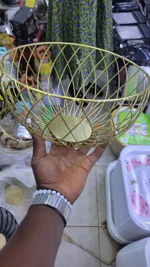 Gold Round Fruit Basket