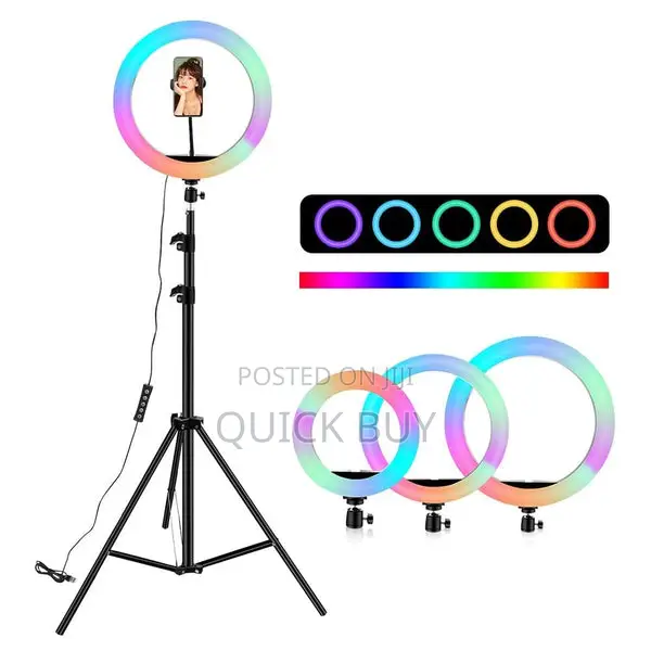 12inch RGB Ring Light With Stand and Phone Holder