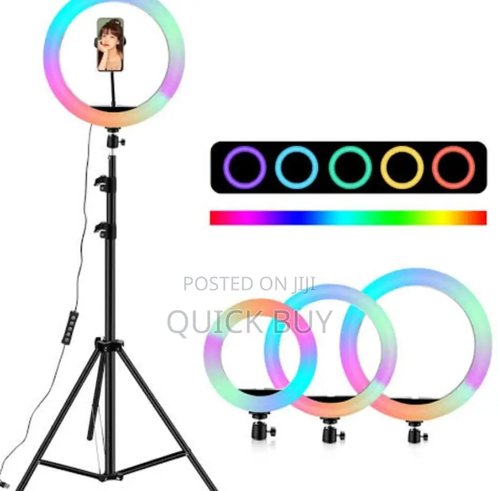 12inch RGB Ring Light With Stand and Phone Holder