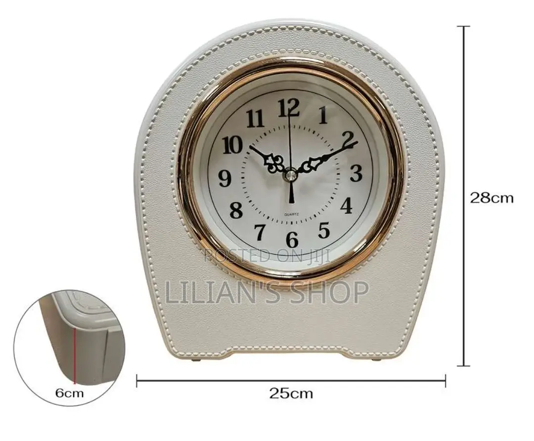 Silent Battery Operated Mantel Table Decorative Clock