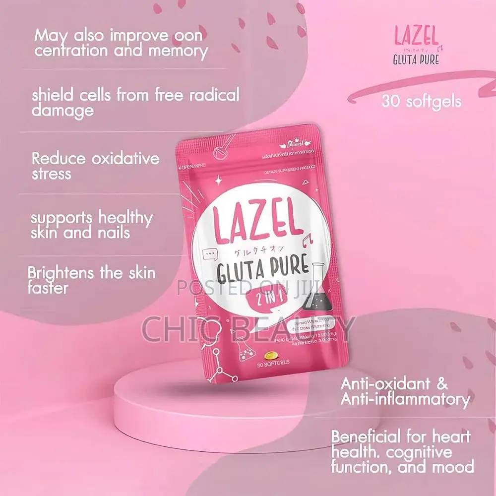 Lazel Glutathione Pure 2in1 Anti Aging Antioxidants Whitening 30