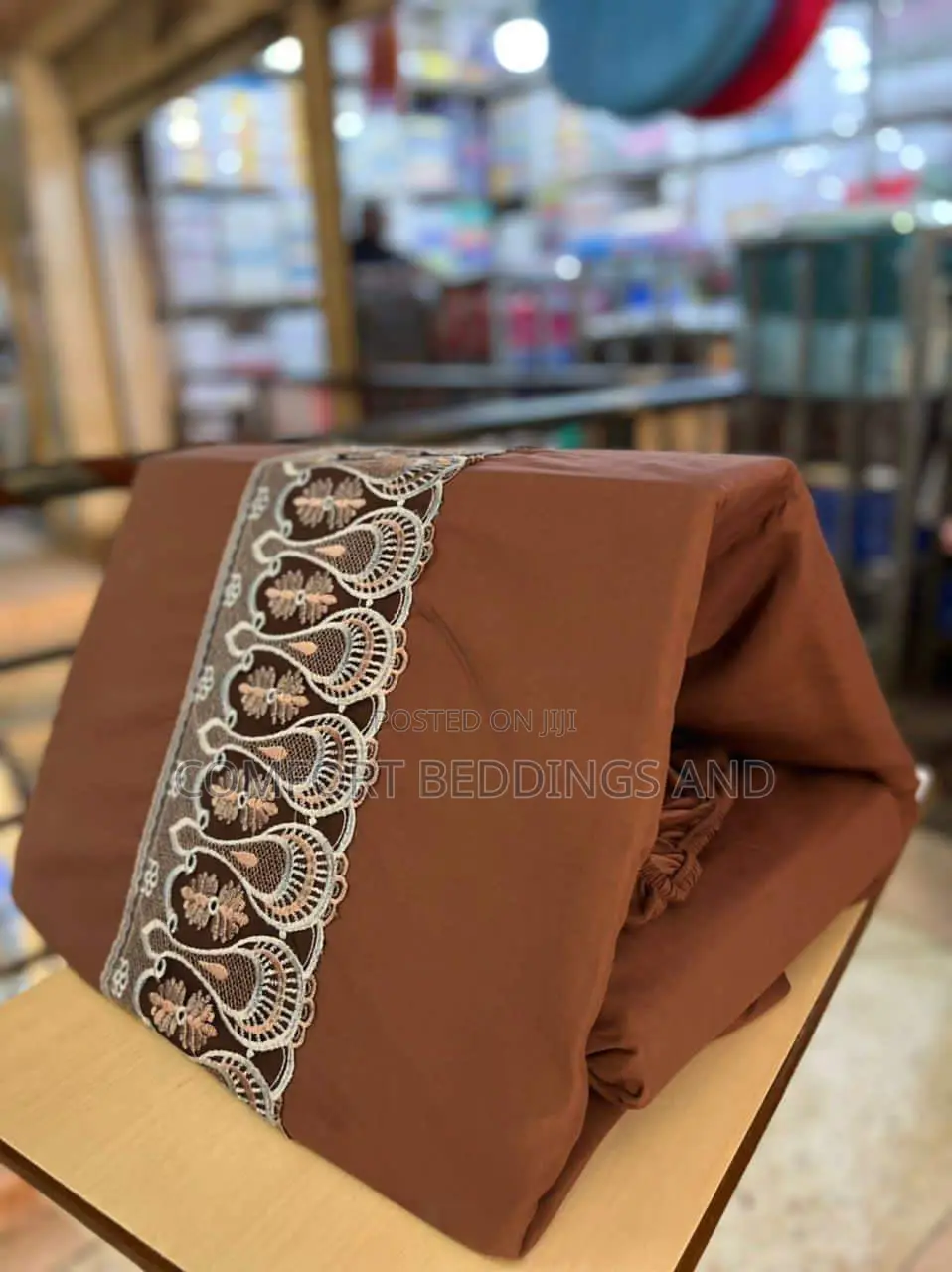 Cotton Duvet Cover Set Coffee Brown