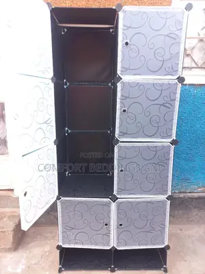 Two Column Plastic Closet Black