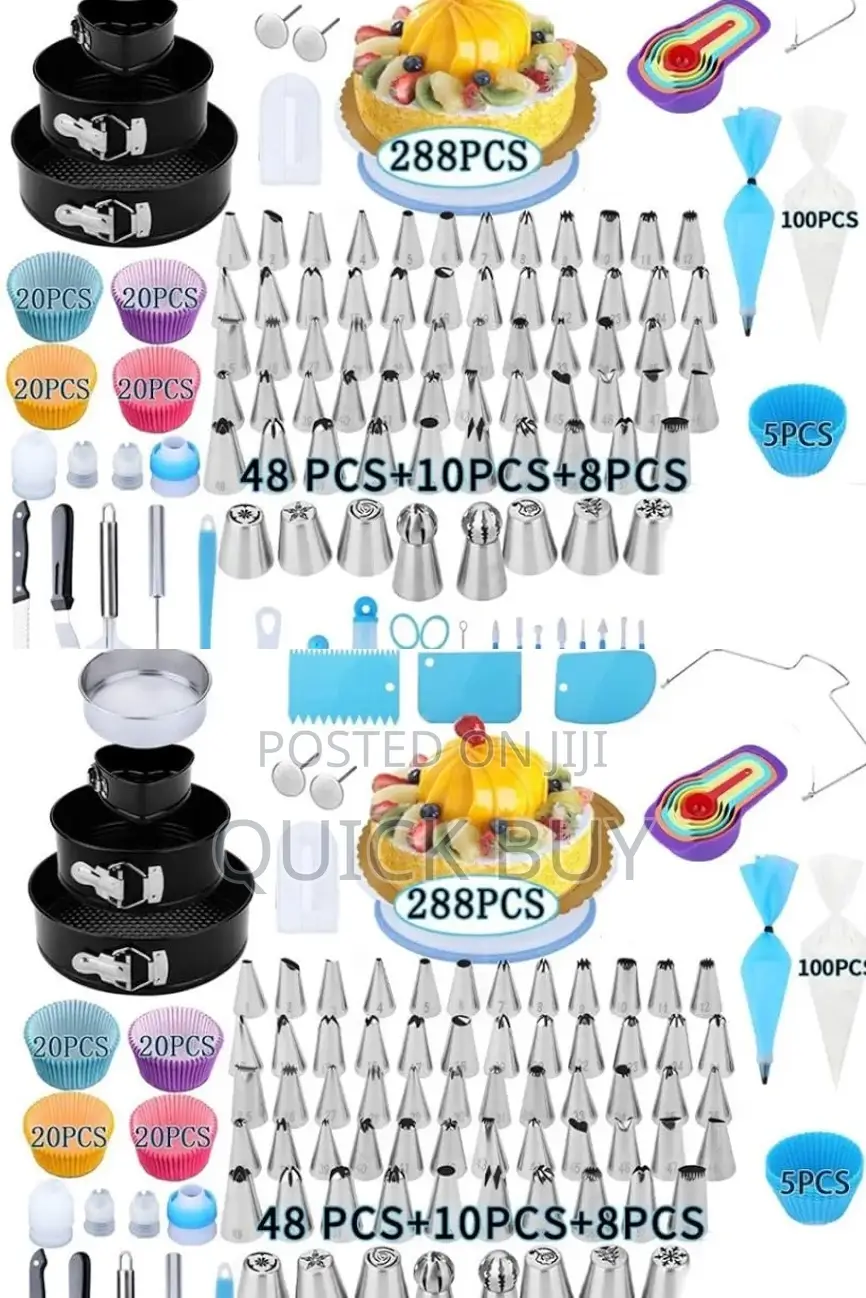 288 Pieces of Cake Baking, Decorating Kit Set
