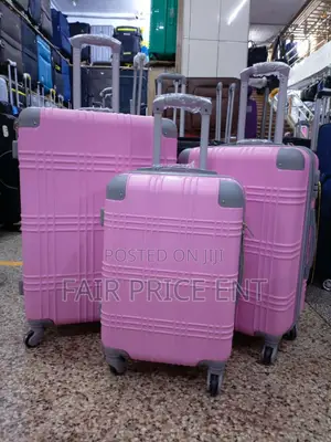 Vip Executive Plastic Suitcases.Fullset.( Pink)