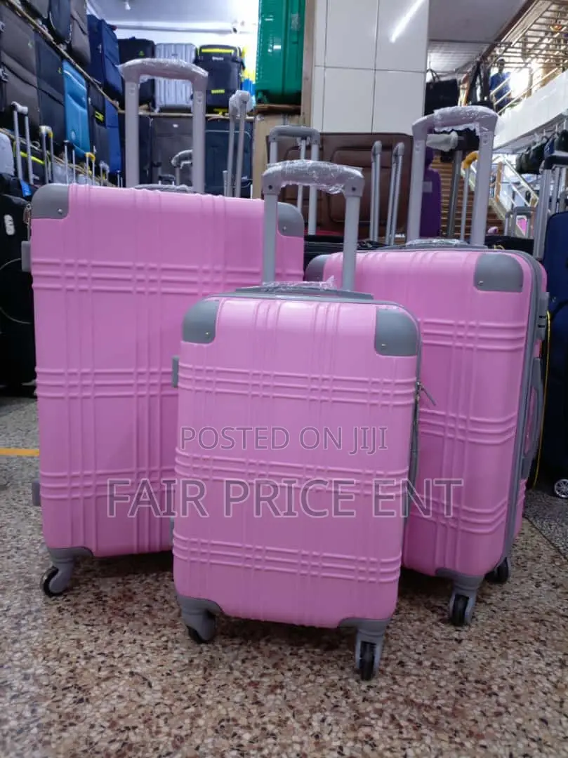 Vip Executive Plastic Suitcases.Fullset.( Pink)