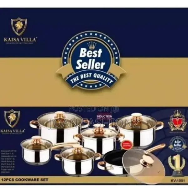 12 Pieces Multi -Purpose Stainless Steel Saucepans Dishes