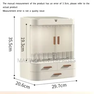 Desktop Cosmetics Jewelry Storage Rack Rotatable Mirror