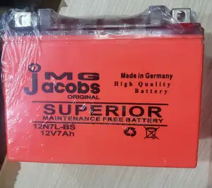 12V7AH Jacobs - Long Life Motorcycle Battery