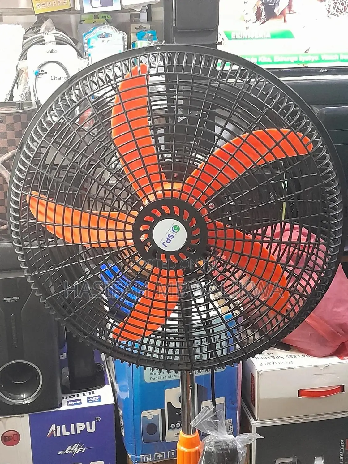 SPJ 18" Inch Stand Fan - Orange Black