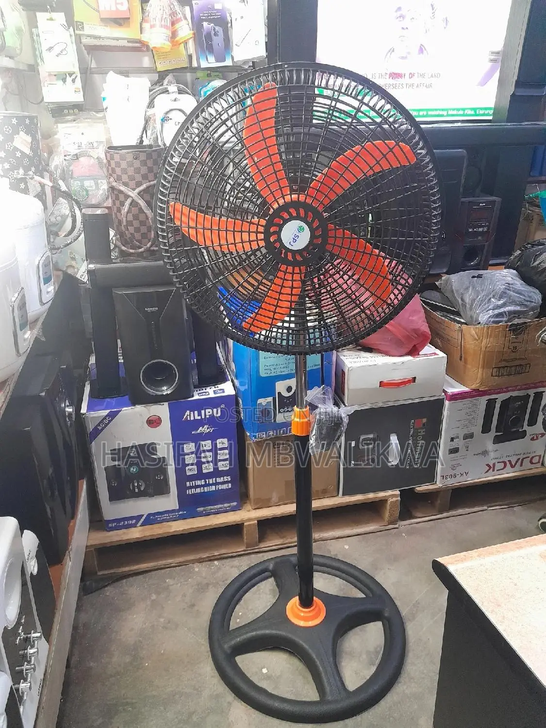 SPJ 18" Inch Stand Fan - Orange Black