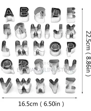 Stainless Steel26 Alphabet Cookie Cutter Capital Letter