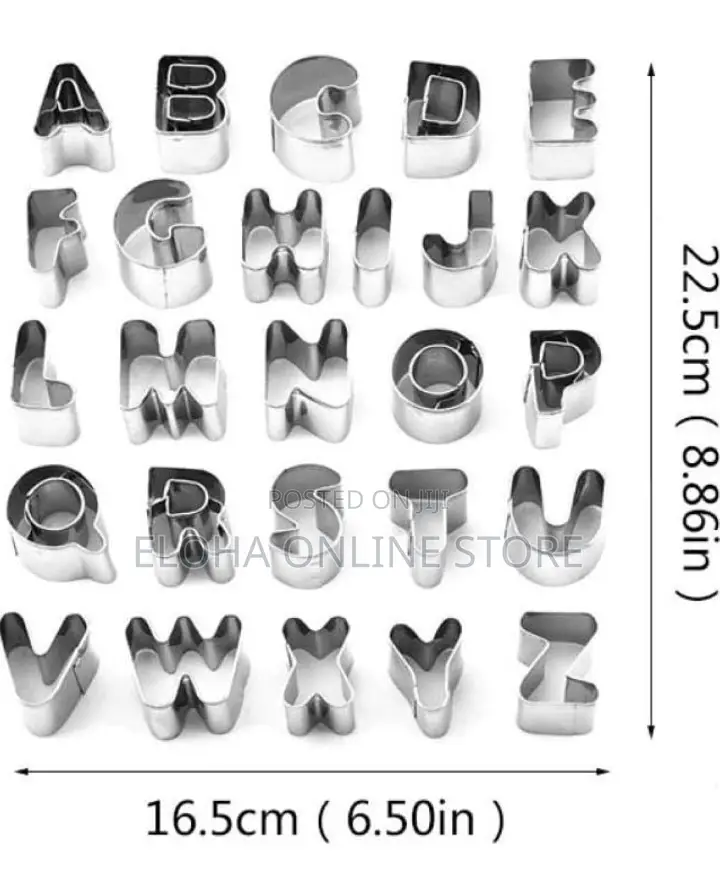 Stainless Steel26 Alphabet Cookie Cutter Capital Letter