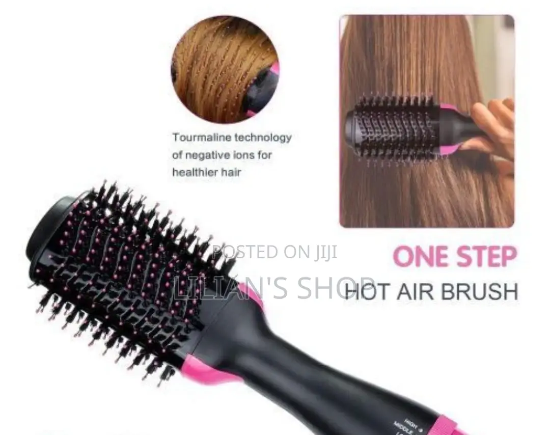 One Step Electric Hair Straightener Curler Brush