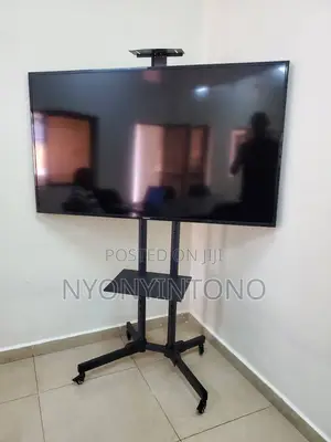 Metallic Conference Plasma Tv Stand Can Hold Up to 65"