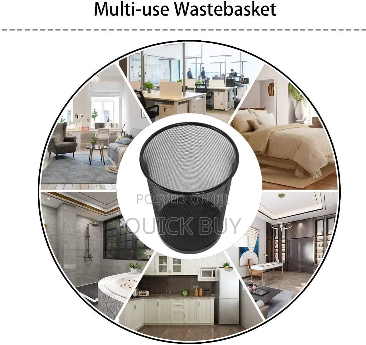 Metal Mesh Dustbin for Office, Home, Kitchen Multipurpose
