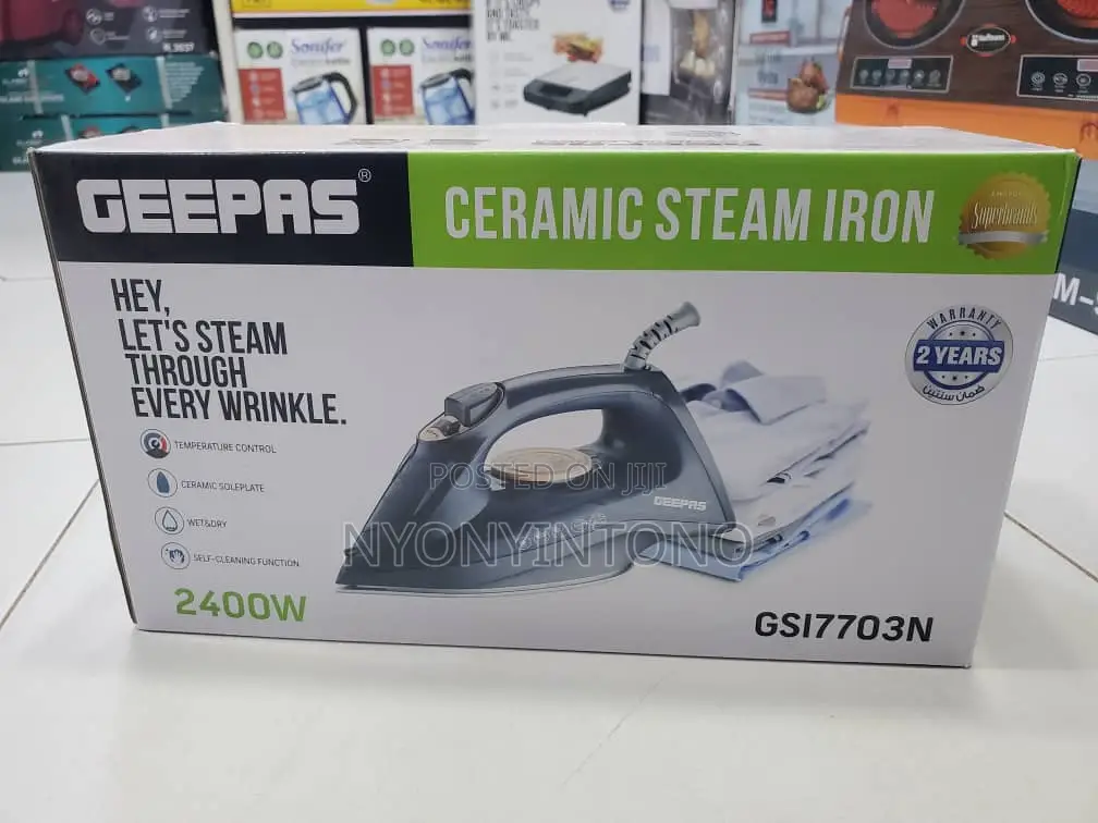 Geepas High Quality Steam Iron With 2 Years Warranty.