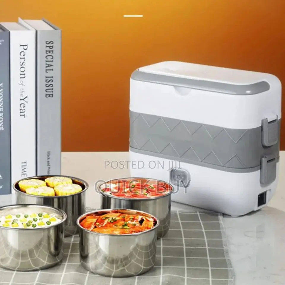Electric Lunch Box 2 Layers 4 Stainless Steel Inner Liner
