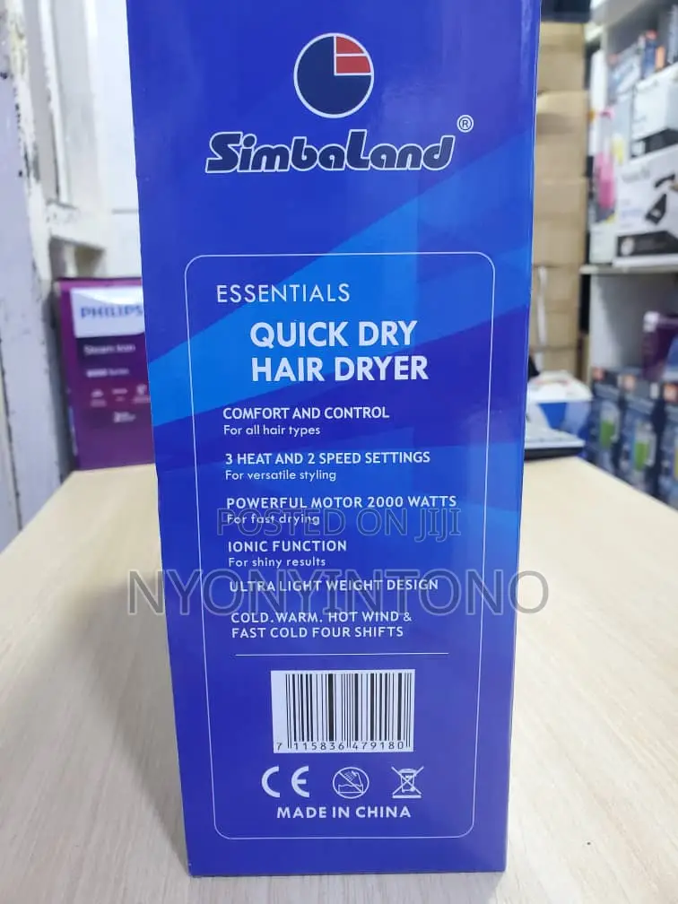Simbaland Very High Qlty Handheld Hair Dryer Wz 2yrswaranty
