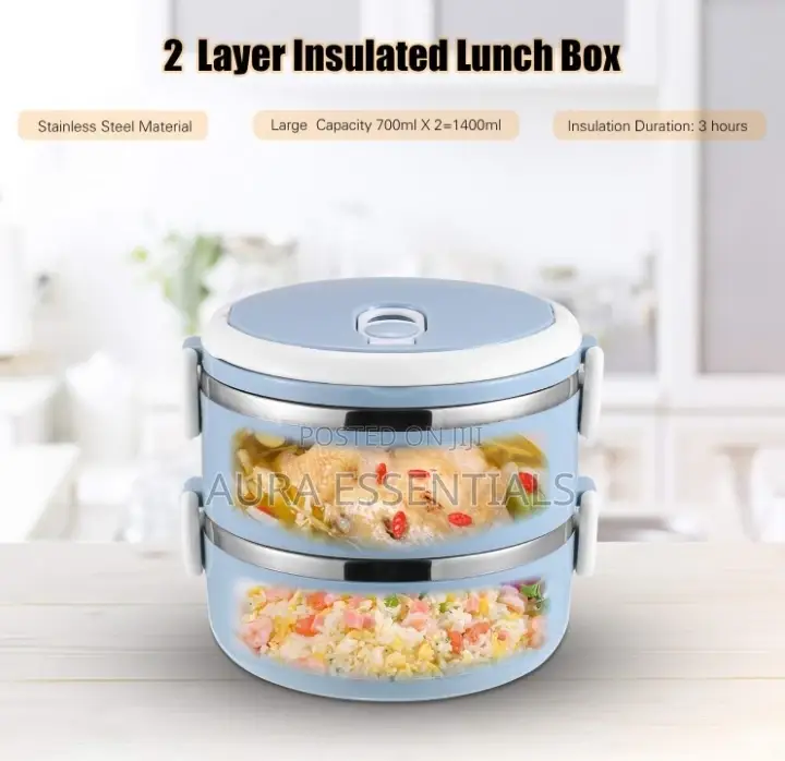 Double Layer Stainless Steel Insulated Lunch Box