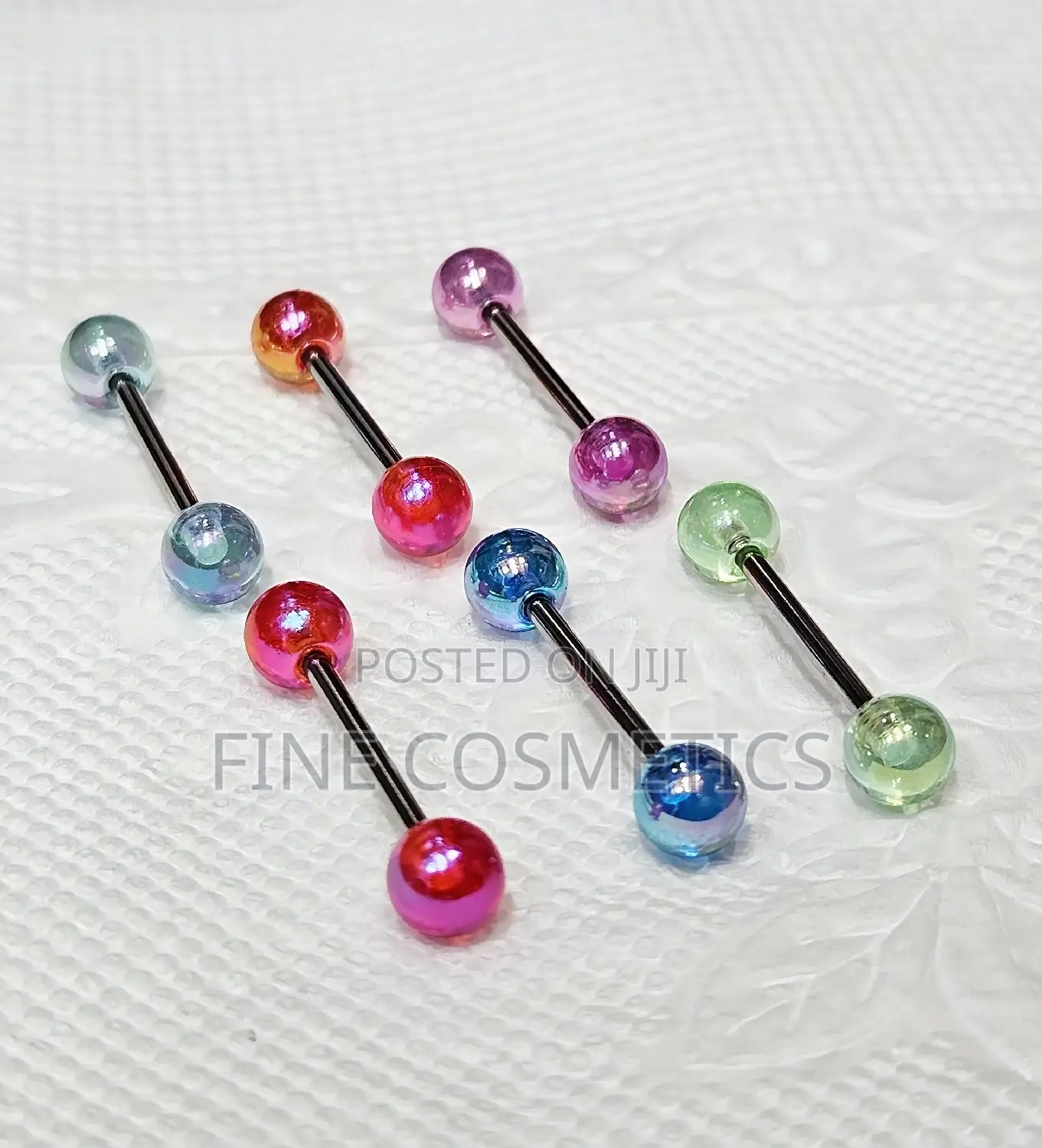 Glow in the Dark Acrylic Ball Tongue Ring and Nipple Jewelry