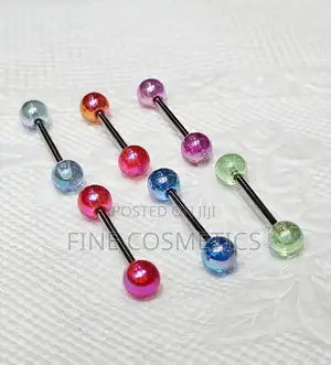 Glow in the Dark Acrylic Ball Tongue Ring and Nipple Jewelry