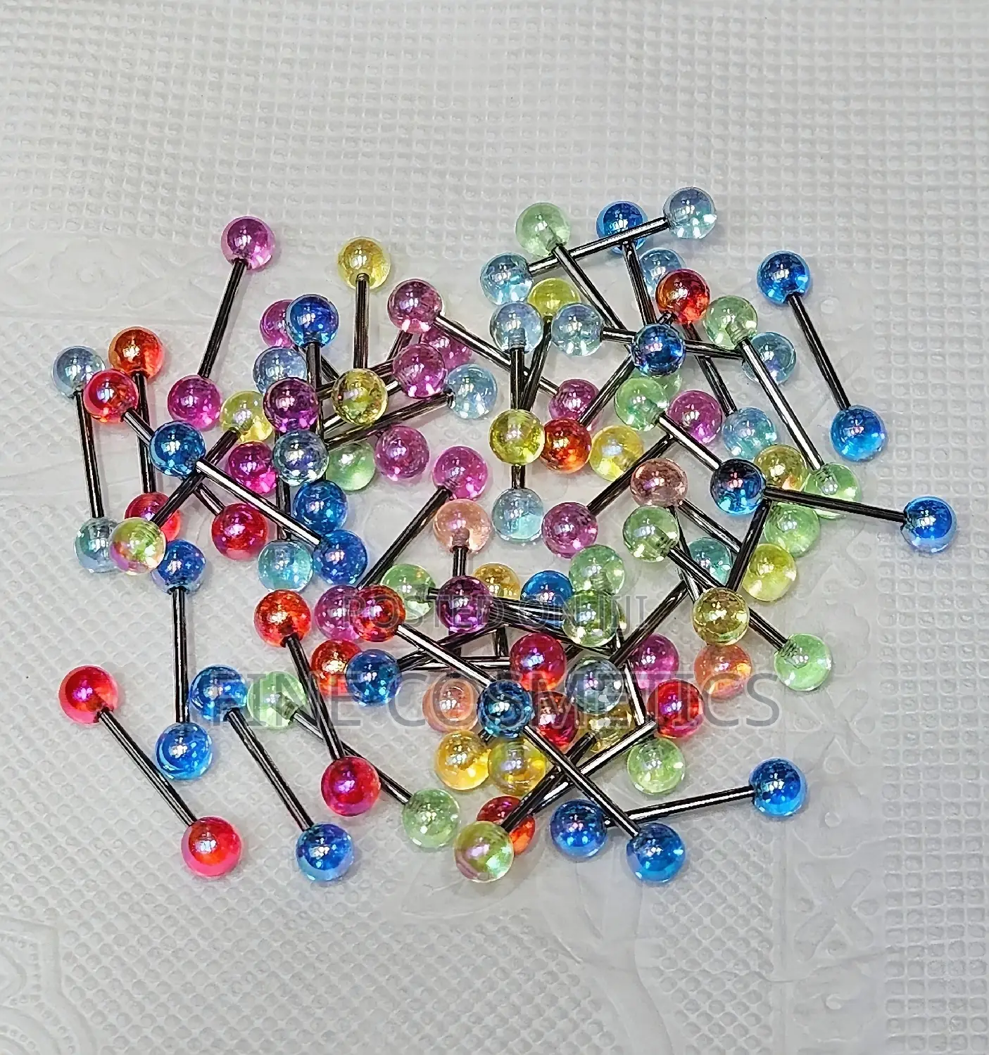 Glow in the Dark Acrylic Ball Tongue Ring and Nipple Jewelry